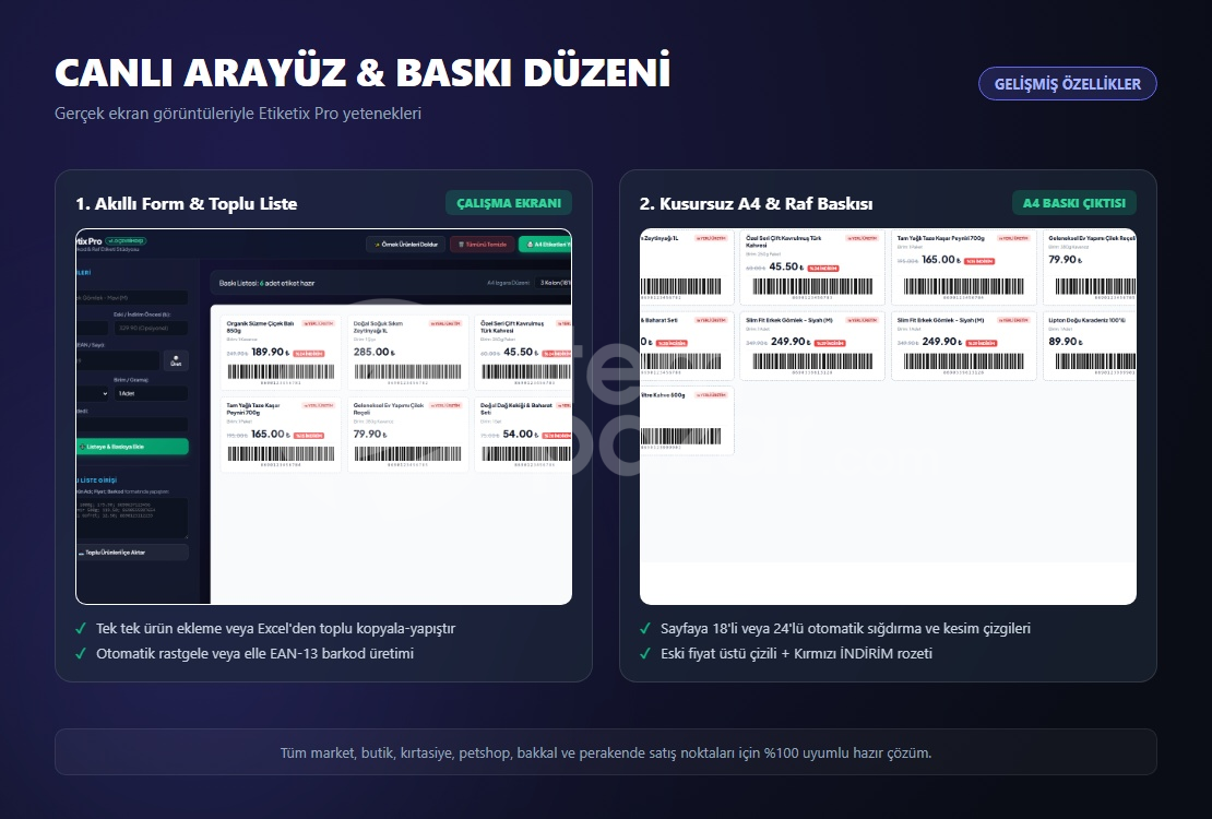 Etiketix Pro | Barkod Etiket