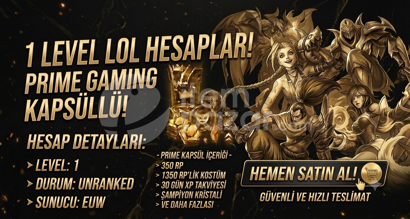 EUW | 1 LEVEL PRİME GAMİNG KAPSÜL HESAP!