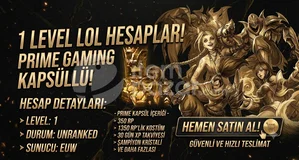 EUW | 1 LEVEL PRİME GAMİNG KAPSÜL HESAP!