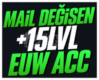 EUW +15 LVL MAİL DEĞİŞEN HESAPLAR #LOL