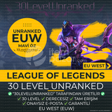 EUW 60K+ MÖ 30 Level Unranked Hesap