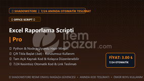 Excel Raporlama Scripti | Pro | #099