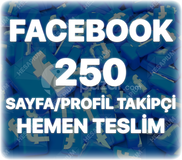 Facebook 250 Sayfa / Profil Takipçi
