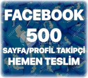 Facebook 500 Sayfa / Profil Takipçi