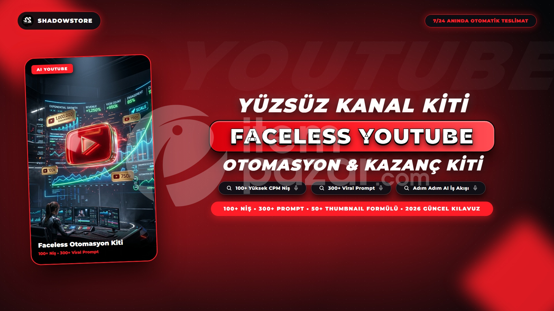 Faceless YouTube Otomasyon Kazanc Dev Kiti