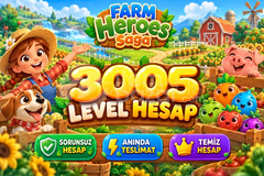 Farm Heroes Saga | 3005 Level Hesap | Resimli