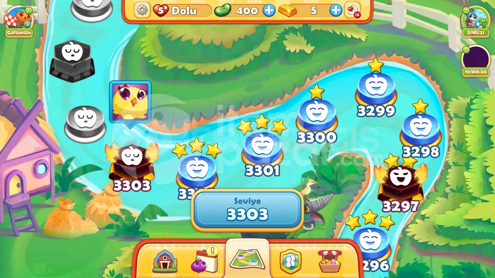 Farm Heroes Saga | 3303 Level Hesap | Resimli