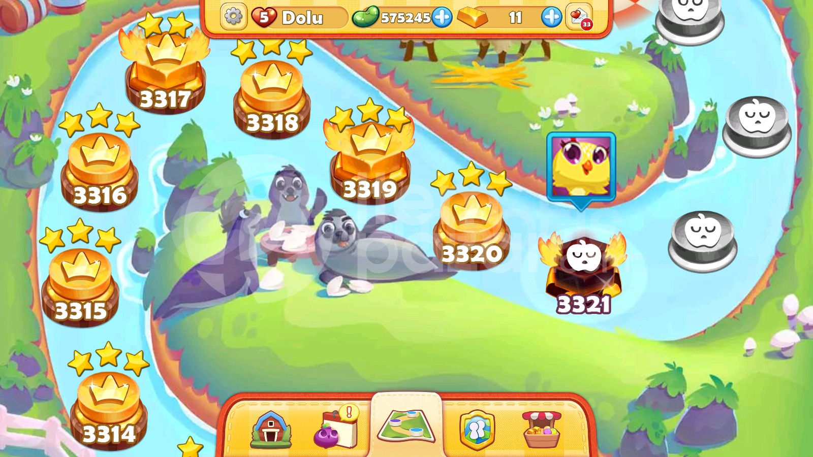 Farm Heroes Saga | 3321 Level Hesap | Resimli