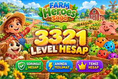 Farm Heroes Saga | 3321 Level Hesap | Resimli