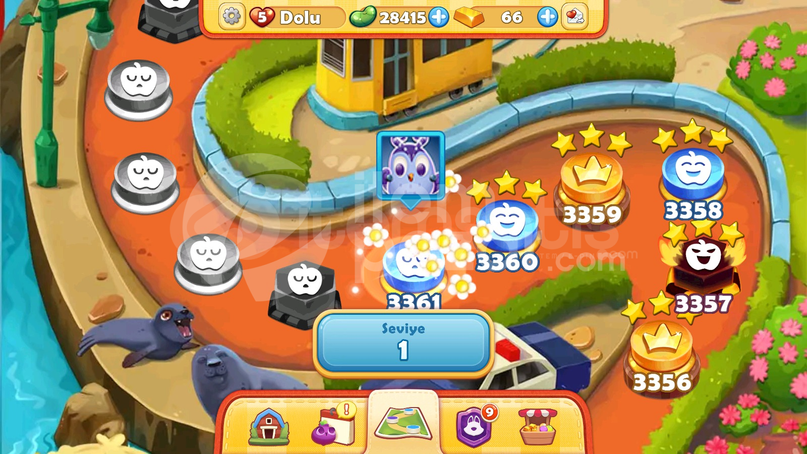 Farm Heroes Saga | 3361 Level Hesap | Resimli