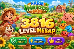 Farm Heroes Saga | 3816 Level Hesap | Resimli