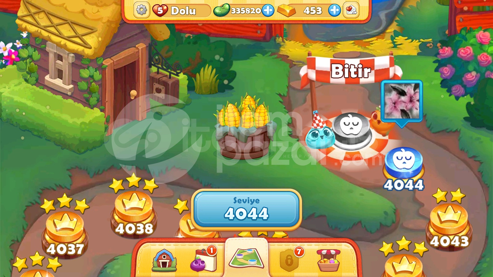 Farm Heroes Saga | 4044 Level Hesap | Resimli