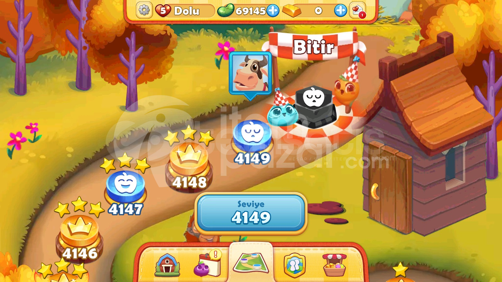 Farm Heroes Saga | 4149 Level Hesap | Resimli