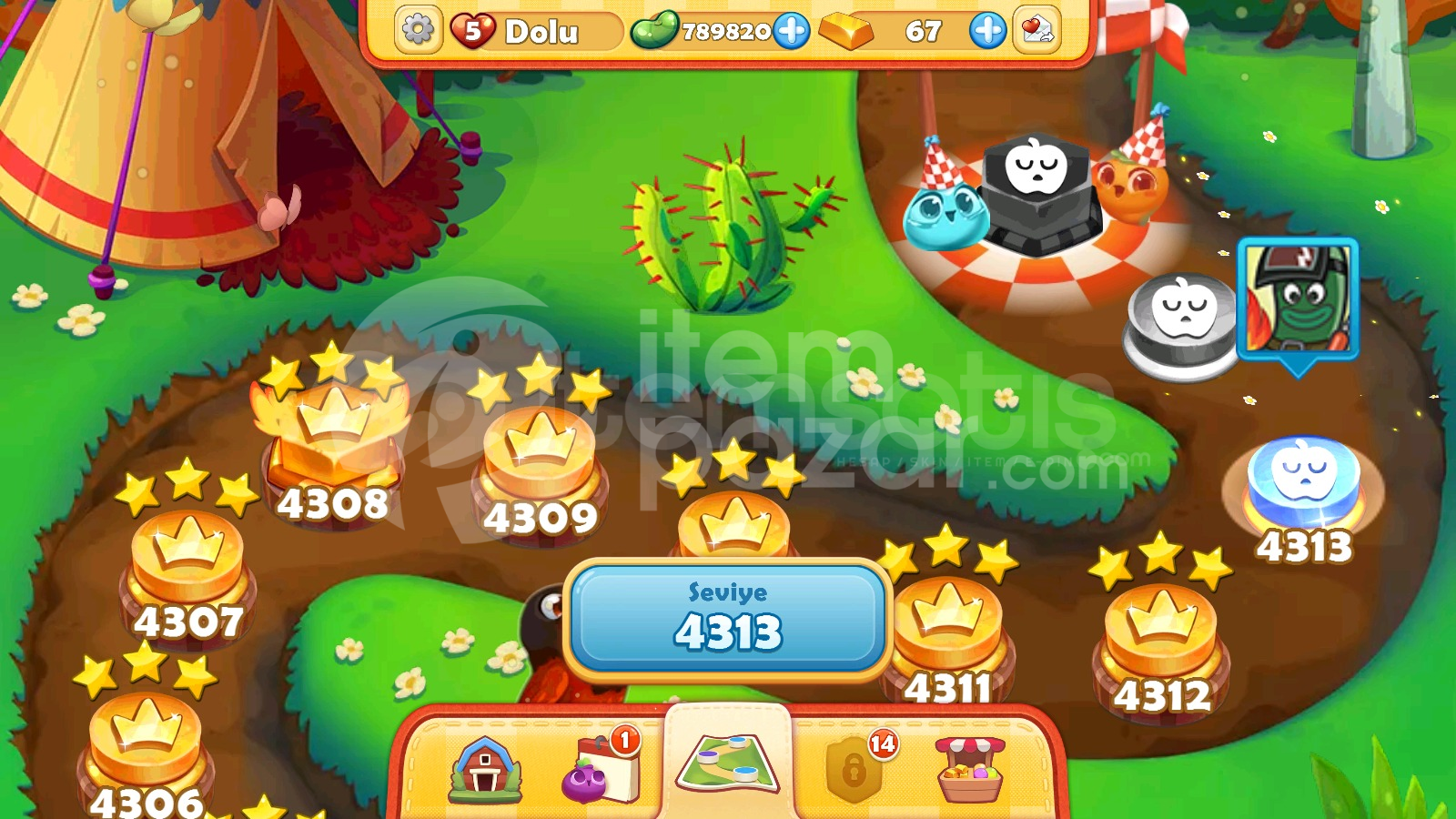 Farm Heroes Saga | 4313 Level Hesap | Resimli
