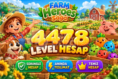 Farm Heroes Saga | 4478 Level Hesap | Resimli