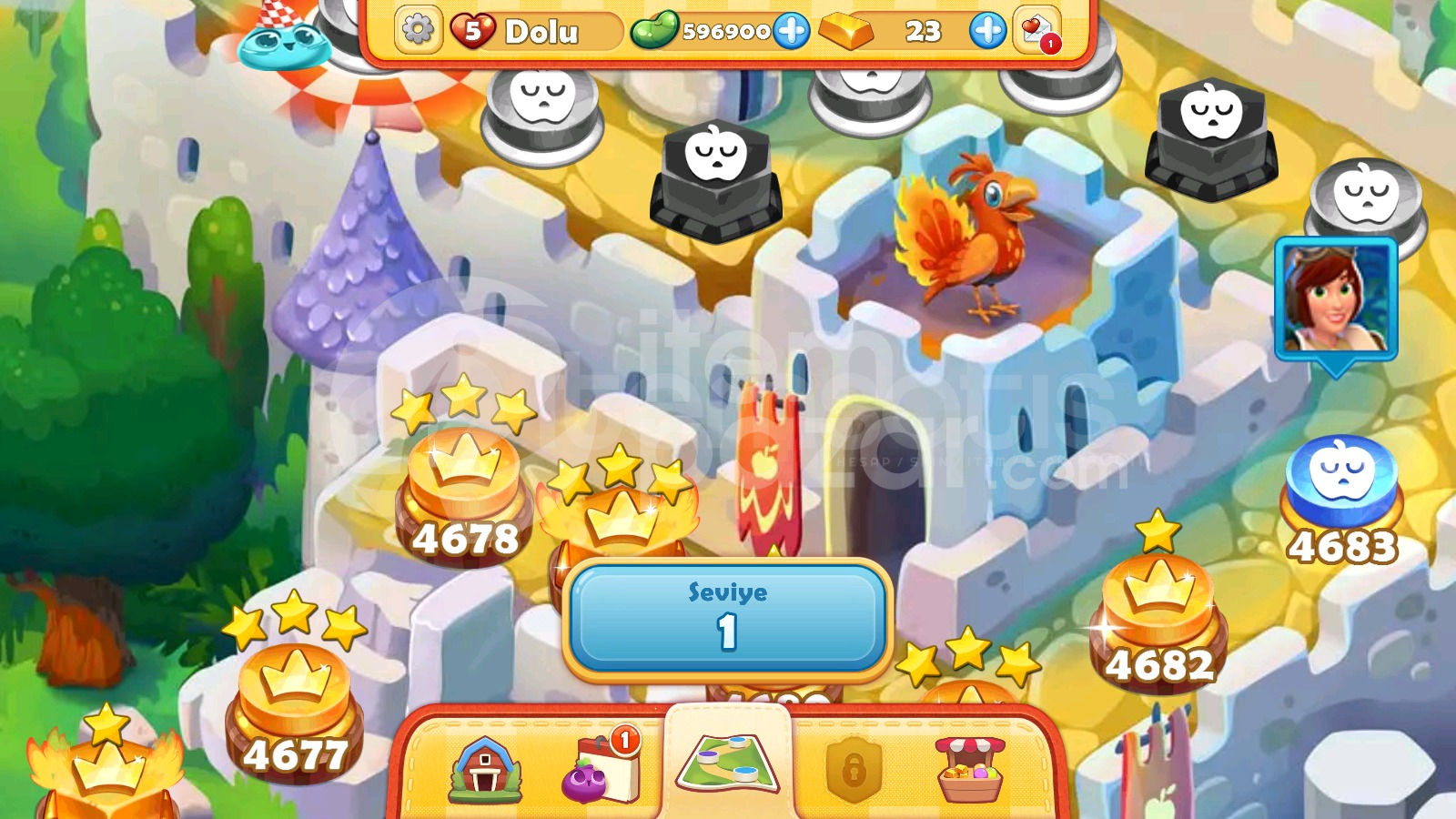 Farm Heroes Saga | 4683 Level Hesap | Resimli