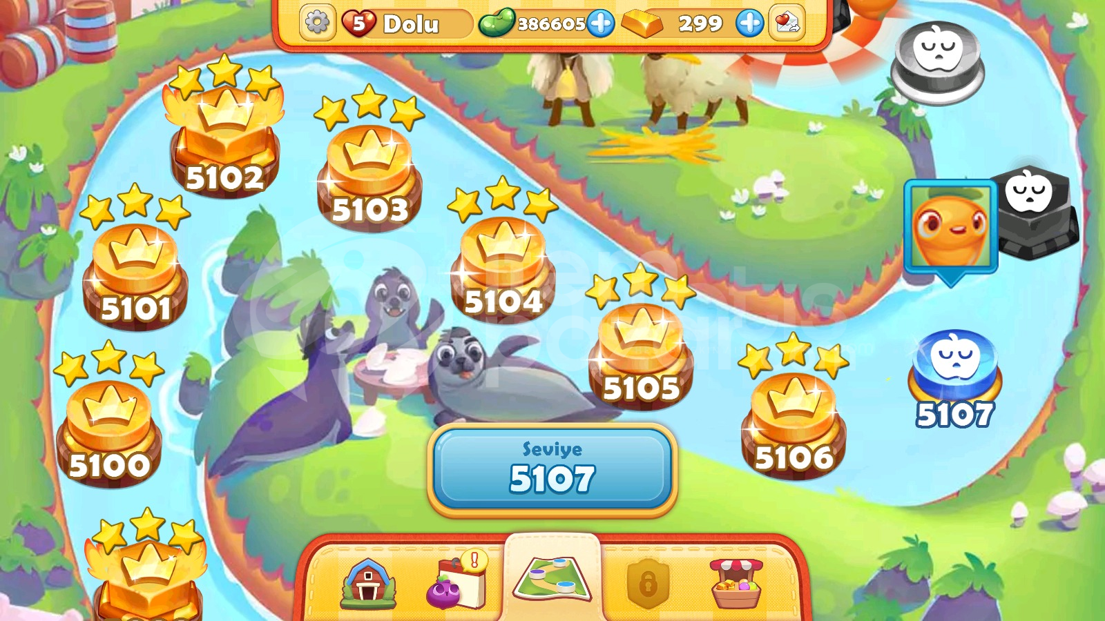 Farm Heroes Saga | 5107 Level Hesap | Resimli