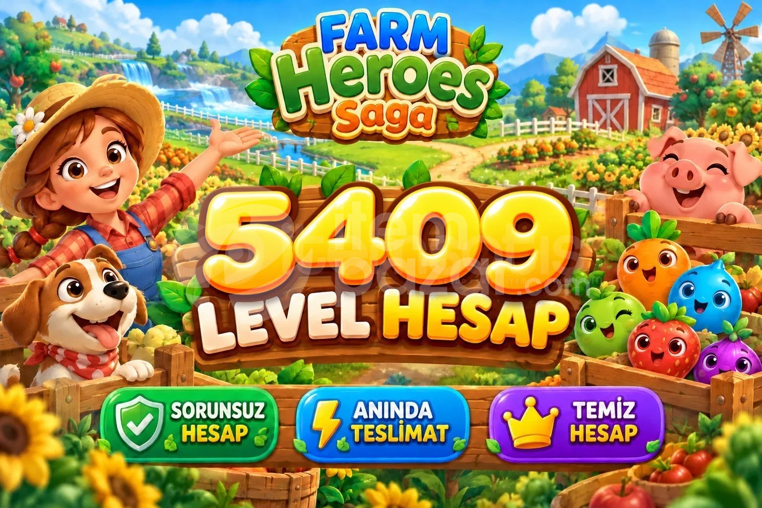 Farm Heroes Saga | 5409 Level Hesap | Resimli