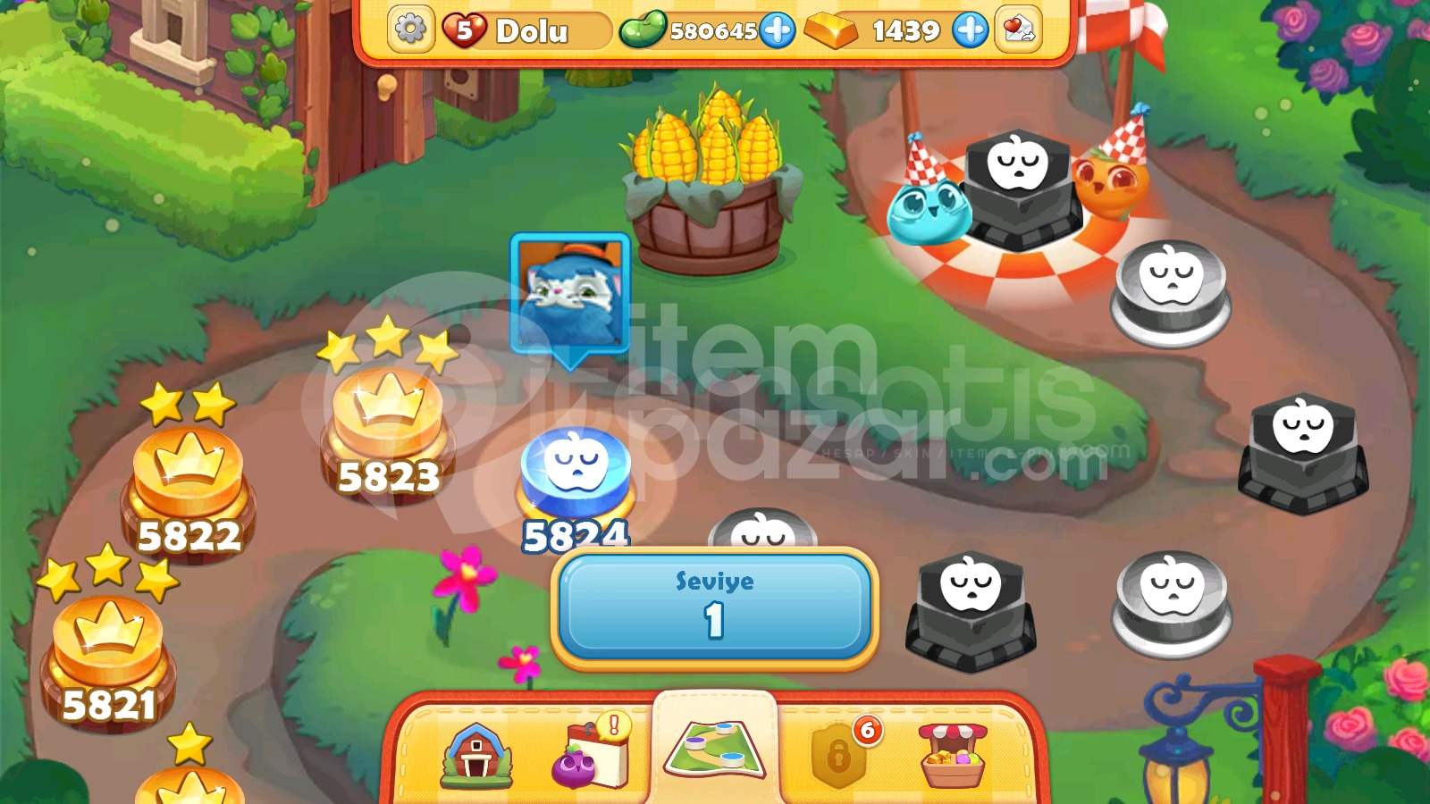 Farm Heroes Saga | 5824 Level Hesap | Resimli