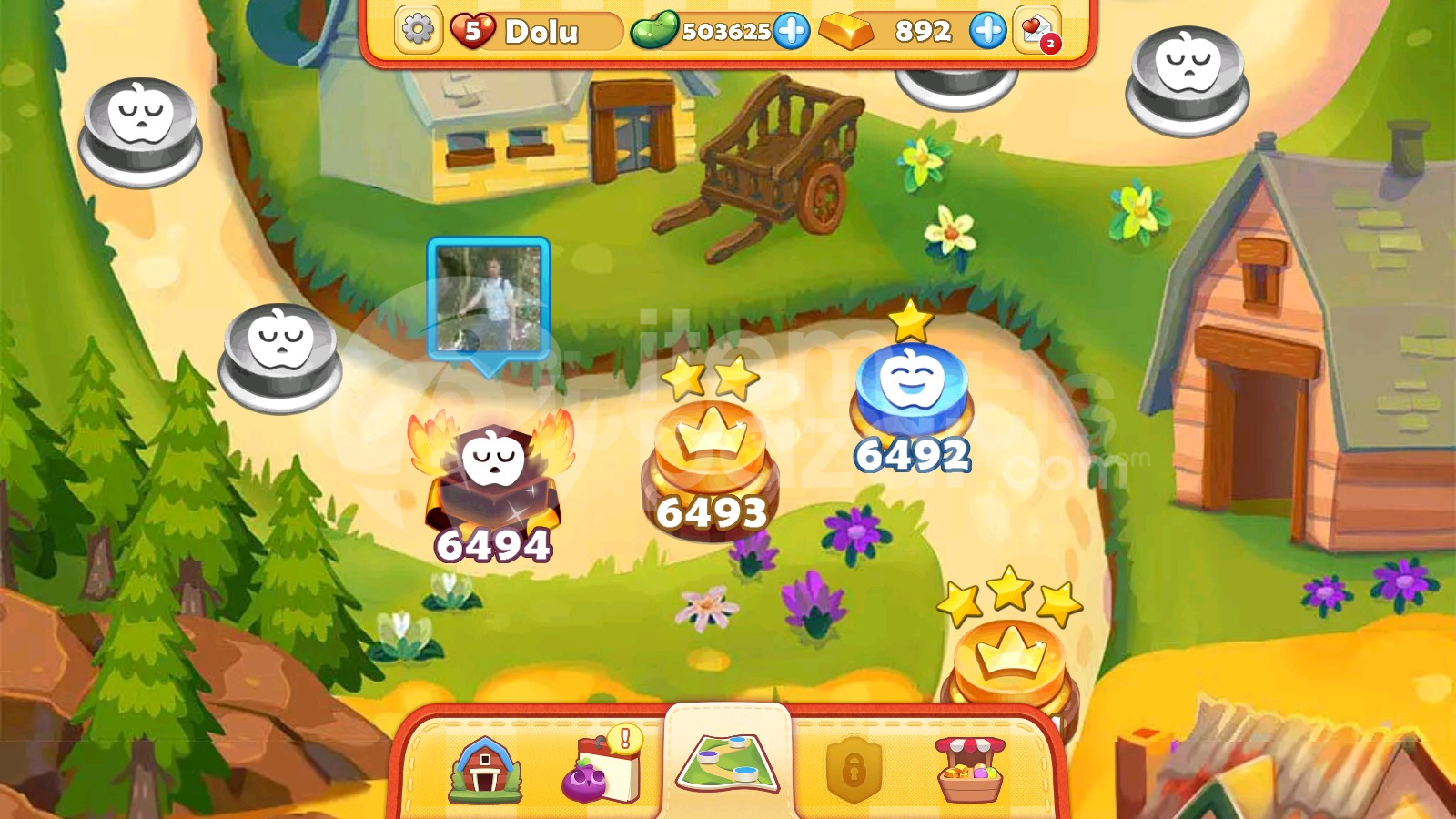 Farm Heroes Saga | 6494 Level Hesap | Resimli