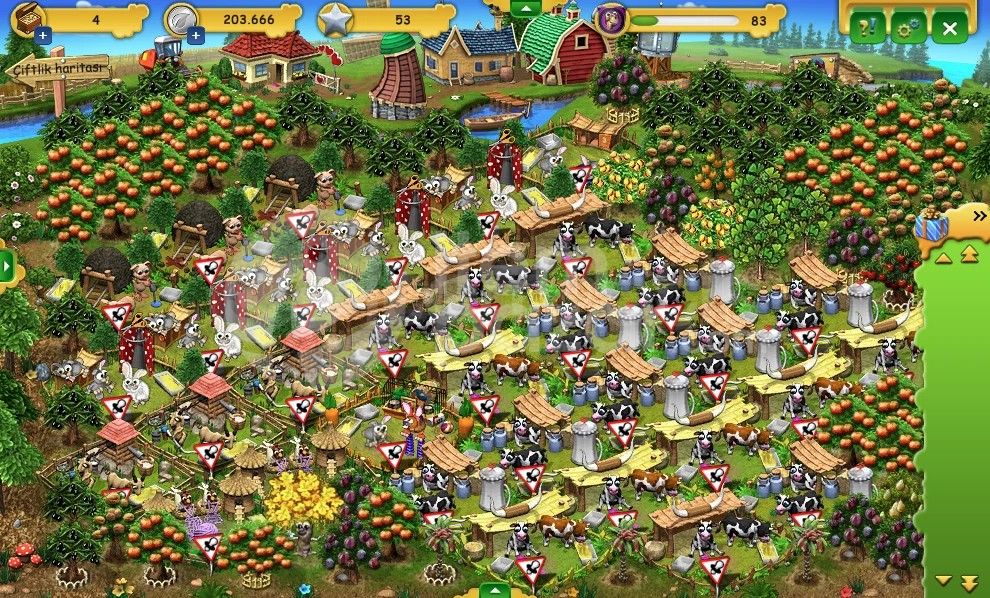 Farmerama | 83 Level | Çiftlik Hesabı | Resimli