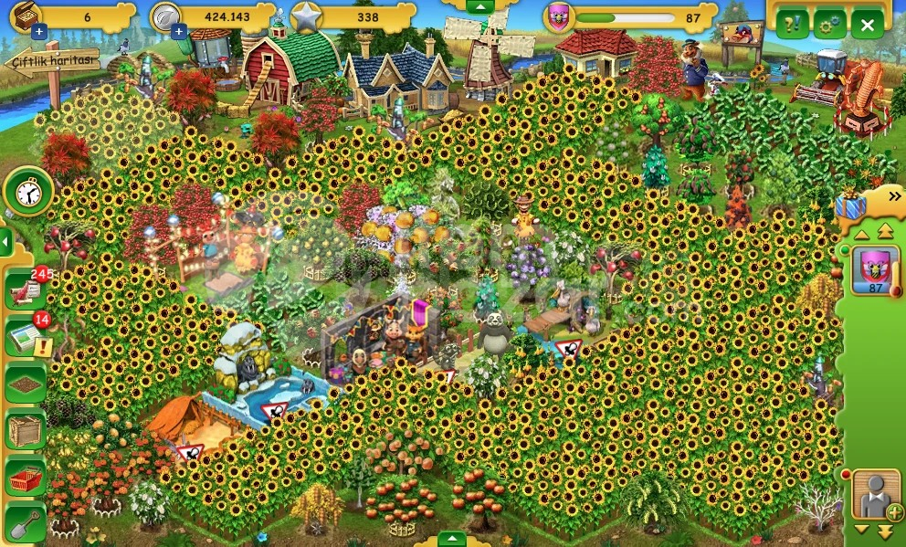 Farmerama | 87 Level | Çiftlik Hesabı | Resimli