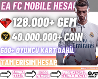 FC Mobile | 128K Gem + 40M Coin Hesap