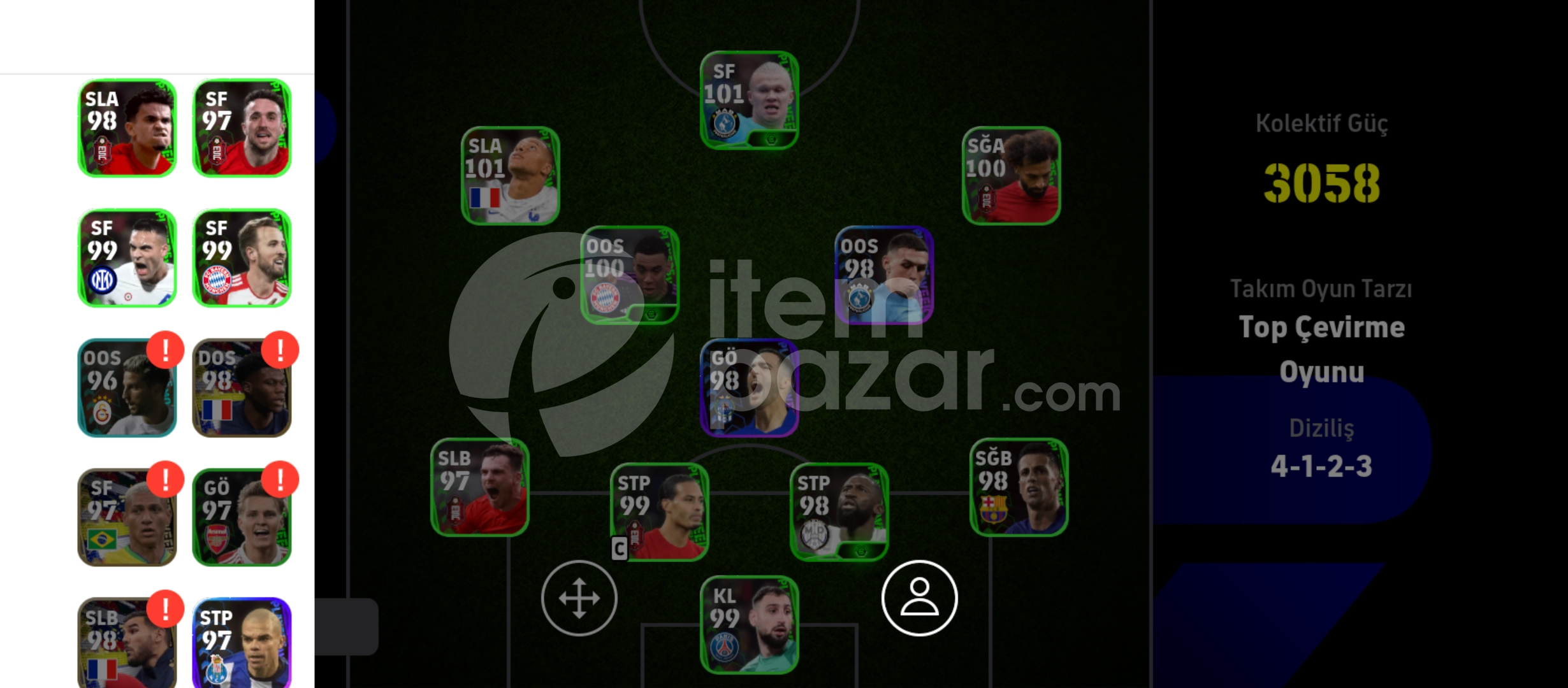 ful icon+ingiltere paketi+bolbol rezerv