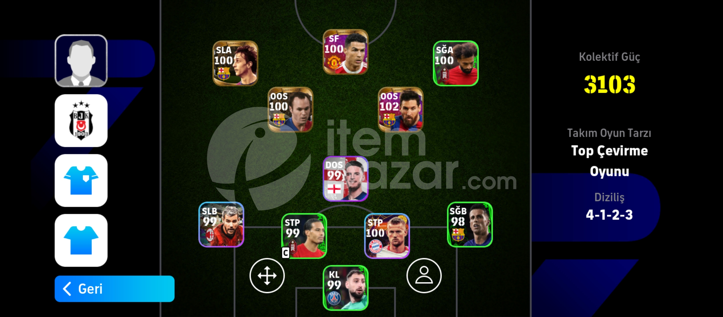 ful icon+ingiltere paketi+bolbol rezerv