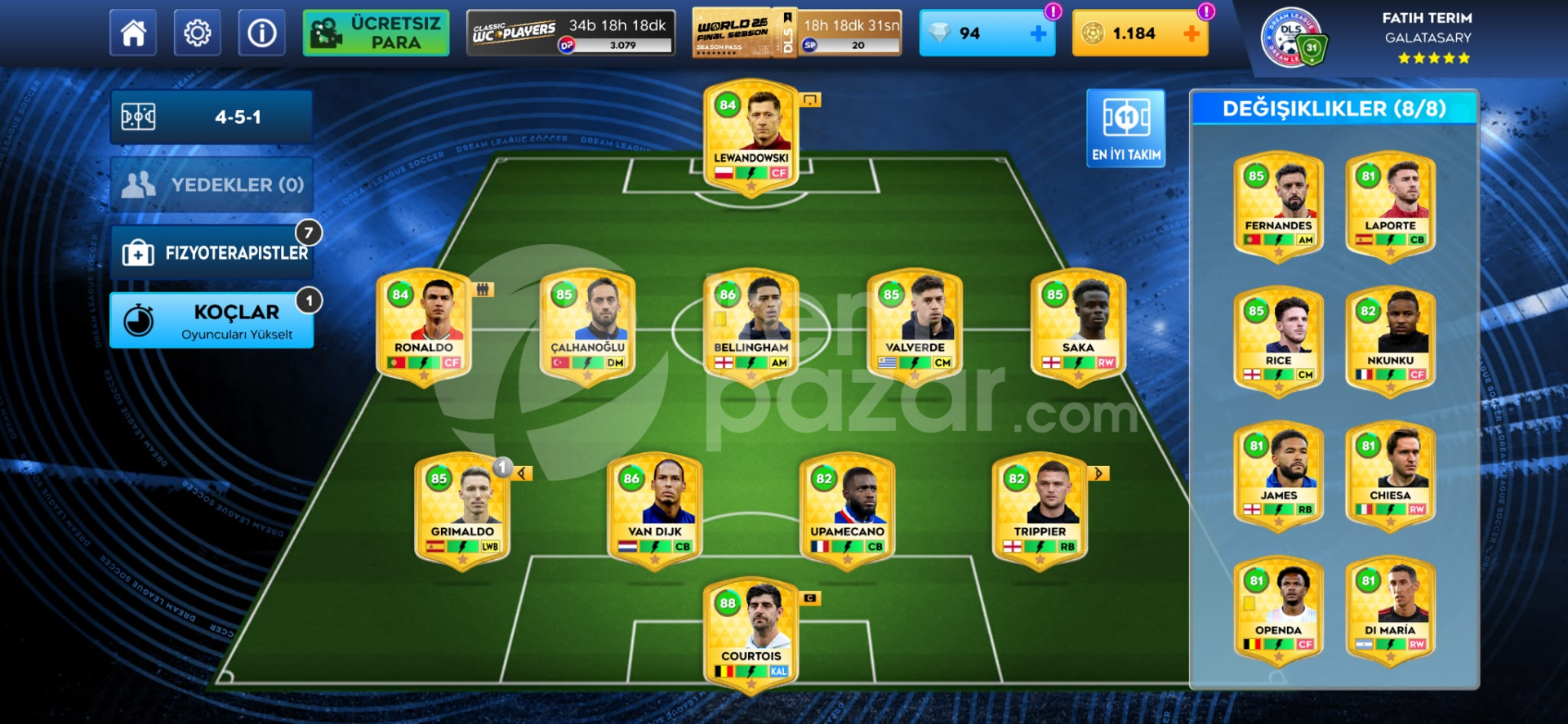 Full Altın Kadro Dream League Soccer Hesabı
