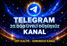 ⚡GARANTİLİ⚡20.000 ÜYELİ TELEGRAM KANAL✅