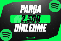 GARANTİLİ 2.500 Parça Dinlenme Spotify