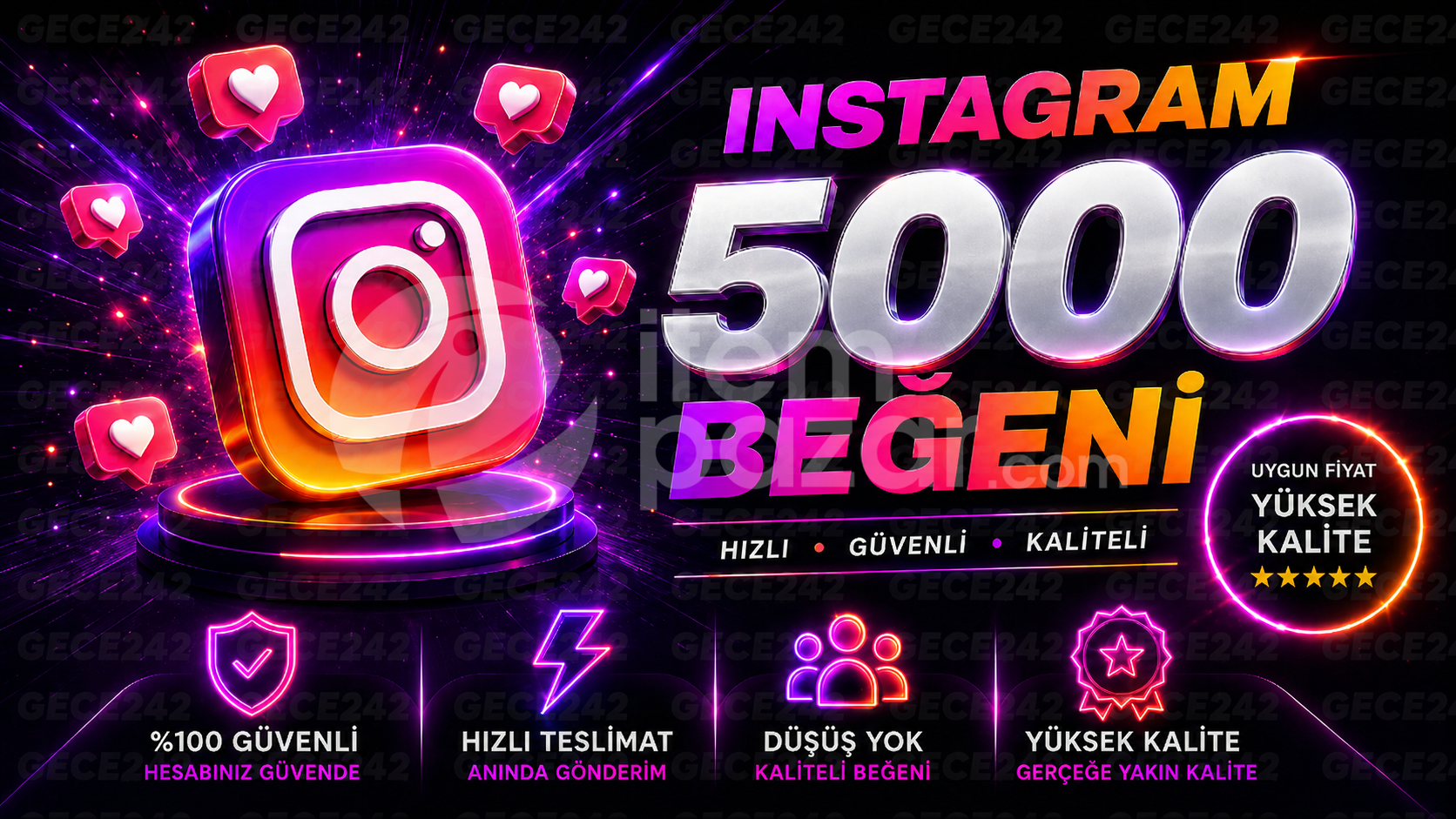 ⭐[GARANTİLİ] INSTAGRAM 5000 BEĞENİ ⭐