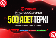 Garantılı - Pinterest 500 Adet Tepki