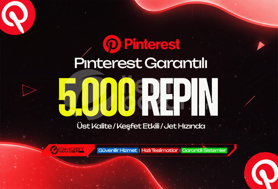 Garantılı - Pinterest 5.000 Repin
