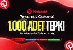 Garantılı - Pinterest 1.000 Adet Tepki