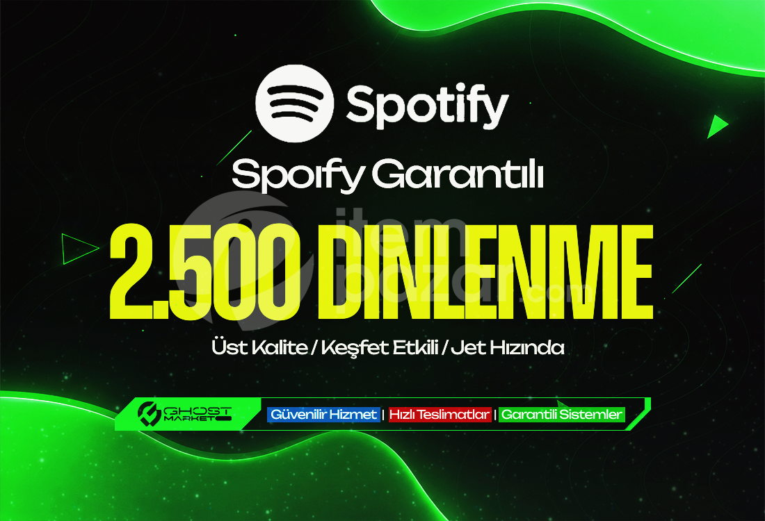 Garantılı - Spotify 2.500 Dinlenme