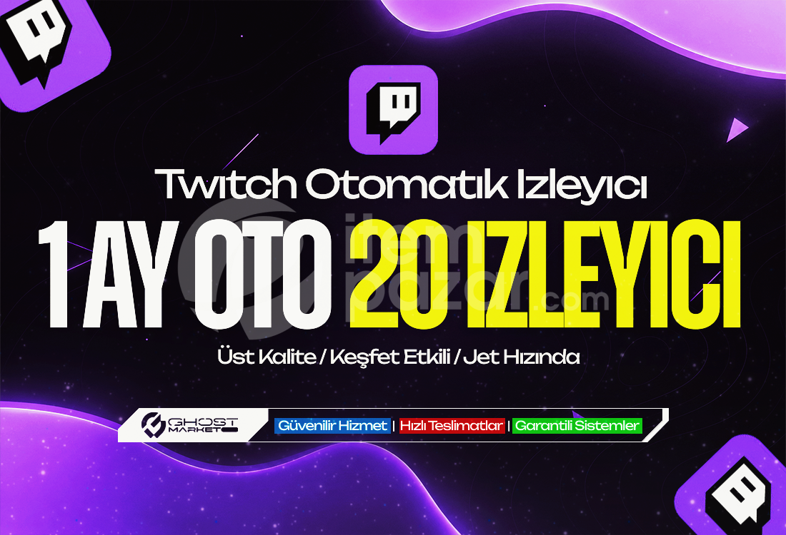 Garantılı - Twitch 1 Ay Oto 20 İzleyici