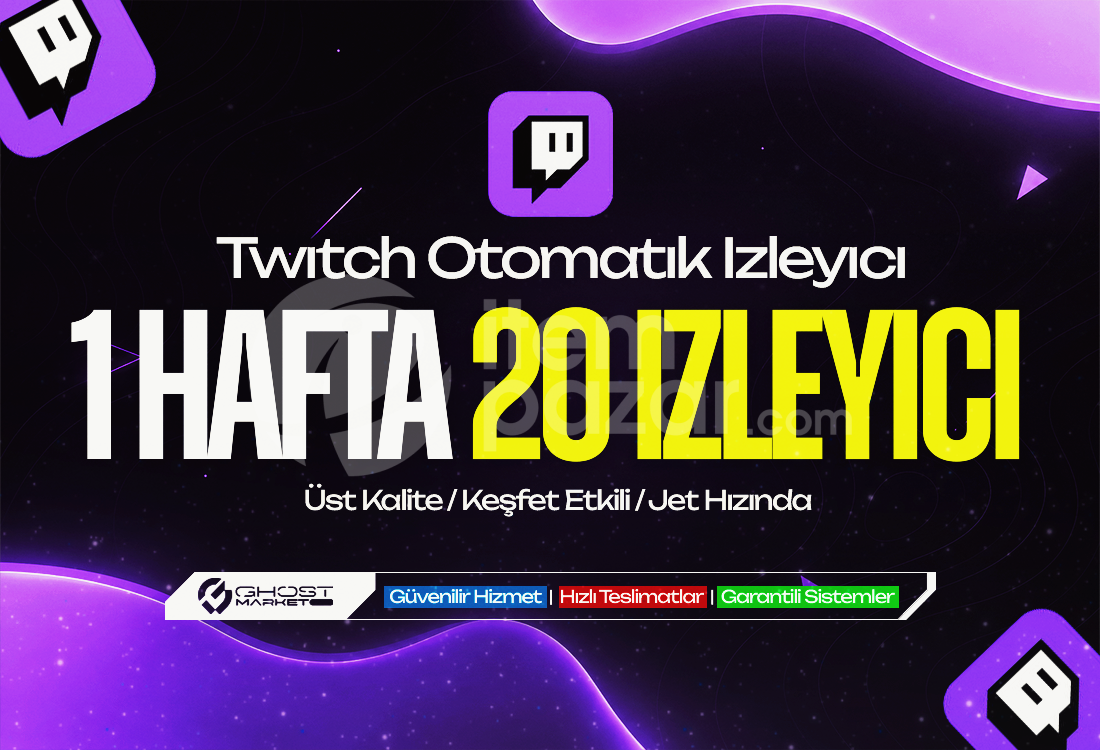 Garantili-Twitch 1 Hafta 20 İzleyici