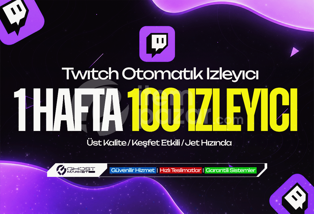 Garantılı - Twitch 1 Hafta 100 İzleyici