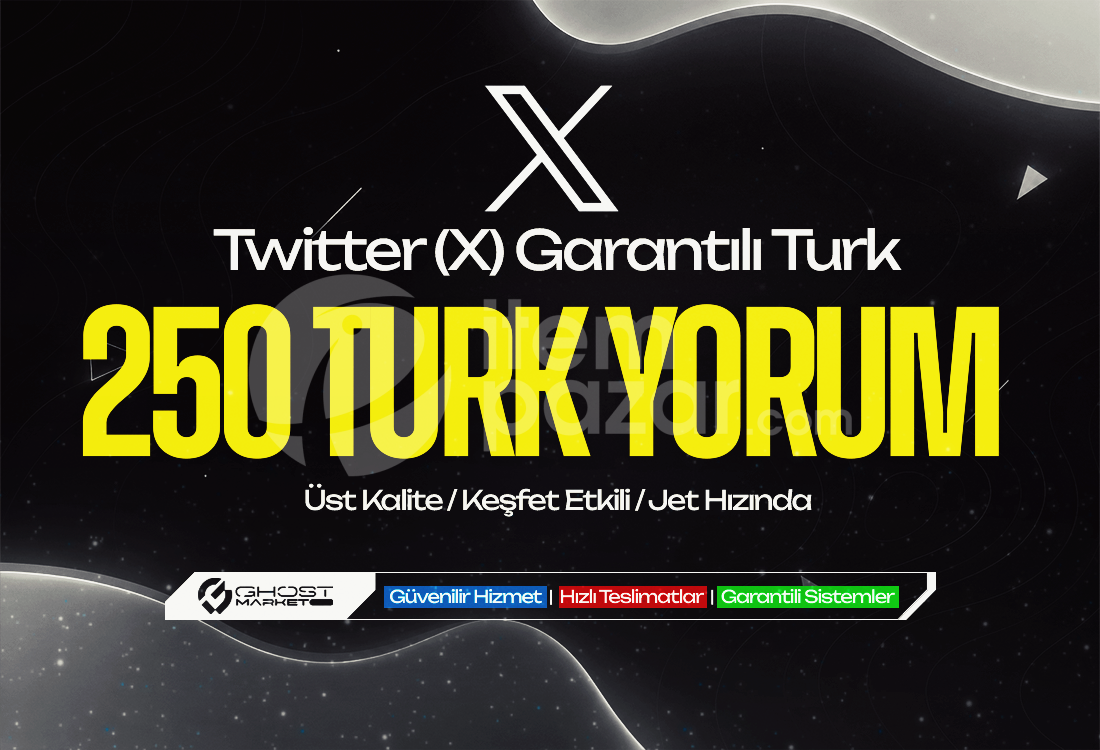Garantılı - Twitter (X) 250 Türk Yorum