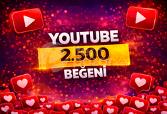 ⭐GARANTİLİ⭐YOUTUBE 2.500 BEĞENİ⚡