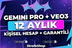 Gemini Pro + Veo 3 / 12 Ay Kişisel | Garantili