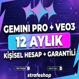 Gemini Pro + Veo 3 / 12 Ay Kişisel | Garantili!