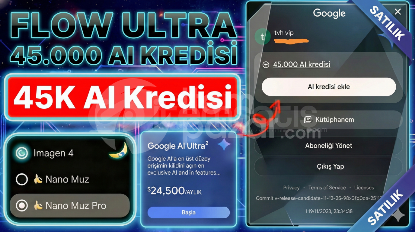 GEMİNİ VEO 3.1 ULTRA ⭐45K KREDİ⭐