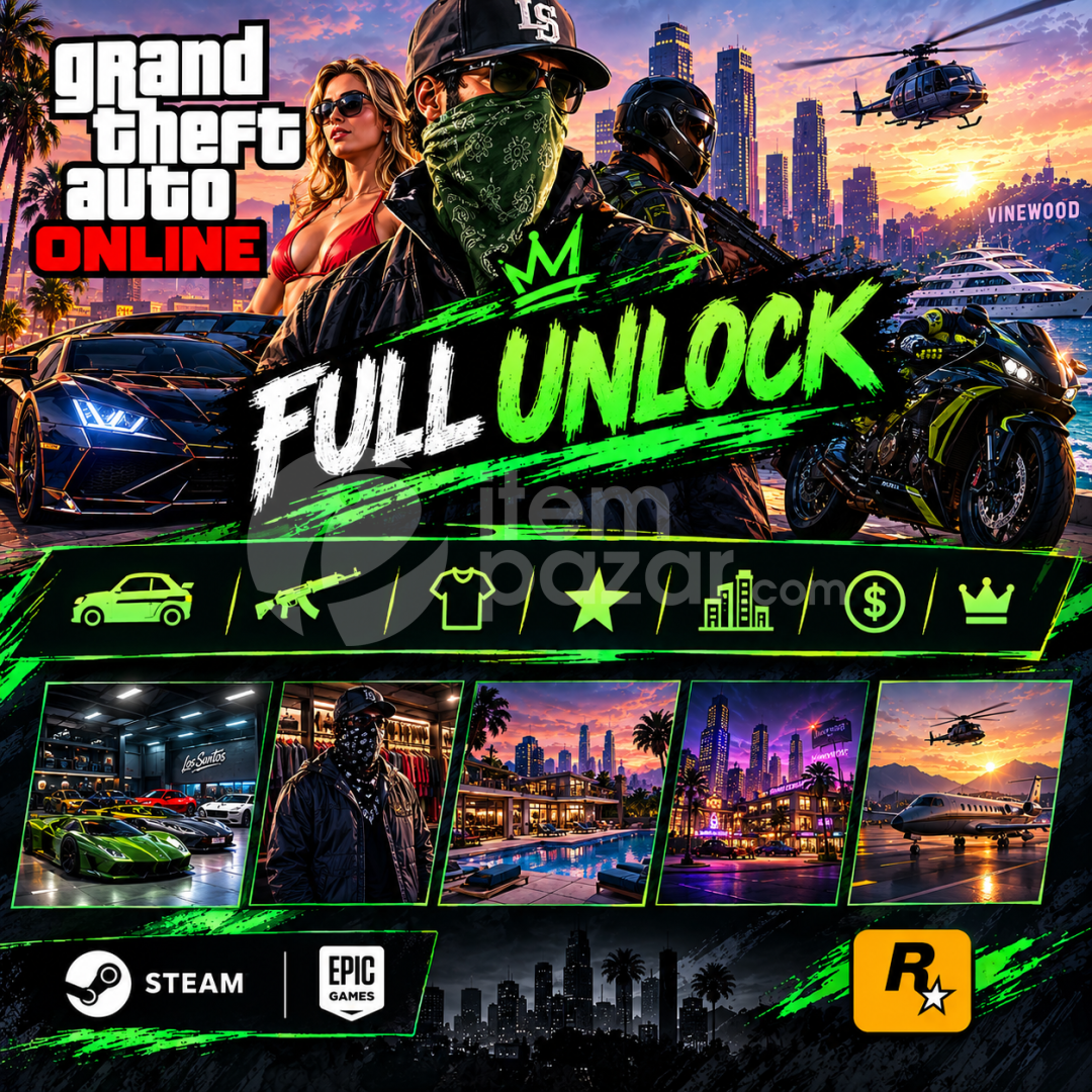 GTA ONLINE - FULL UNLOCK HİZMETİ