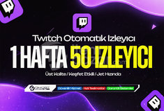Garantılı - Twitch 1 Hafta 50 İzleyici