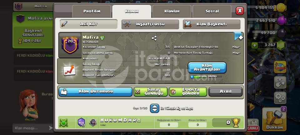 GÜZEL İSİMLİ 20 SEVİYE KLAN