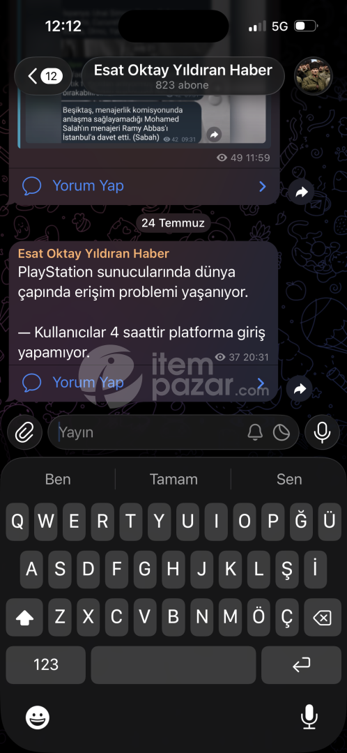 Haber Kanalımız Satılıktır