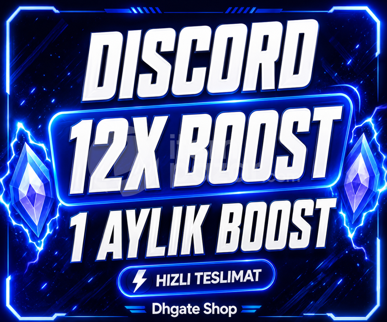 ⭐HIZLI [1 AYLIK] Discord 12X Server Boost